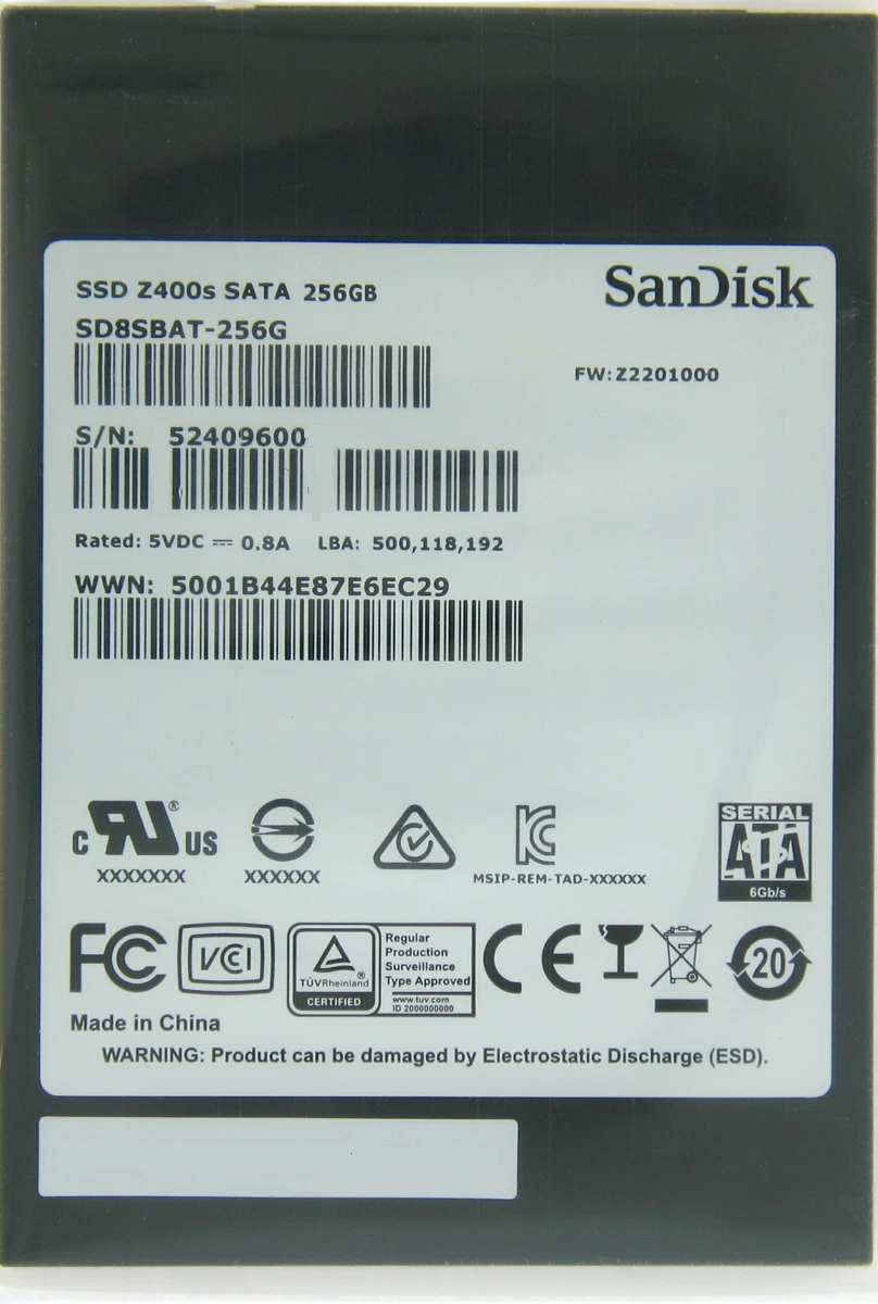SanDisk Z400s – SSD 256 Go