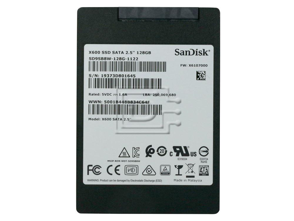 SanDisk X600 128 Go – Disque SSD interne 2,5" SATA III 6 Gb/s 3D NAND TLC – SD9SB8W-128G-1122  Copier le titre