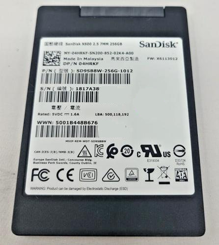 SanDisk X600 SSD 256 Go – Disque interne SATA III 2,5 pouces – SD9SB8W-256G-1012